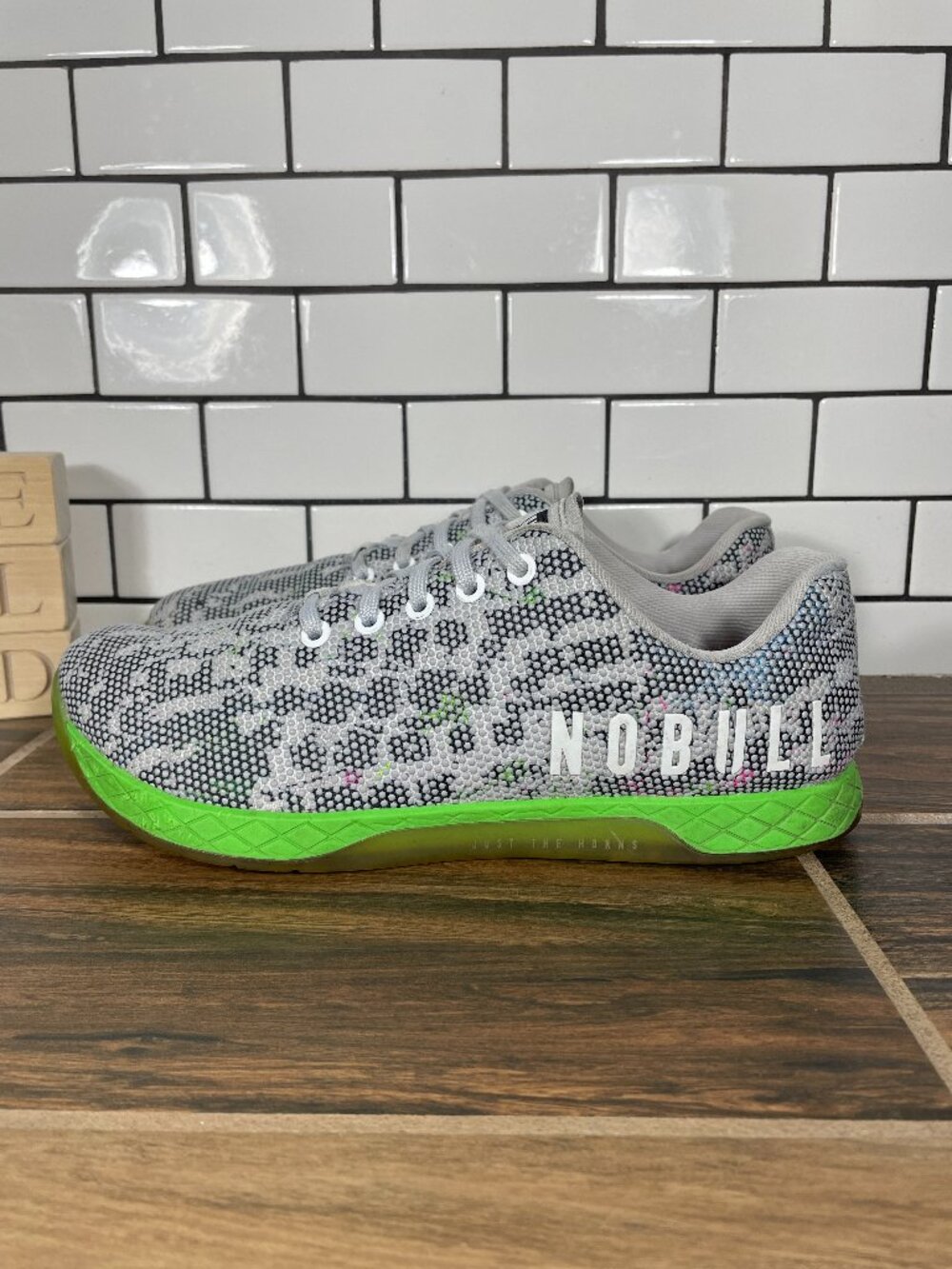 NOBULL Outwork Shoes Womens Size 11 Gray Green Pink Cross Training Sneaker